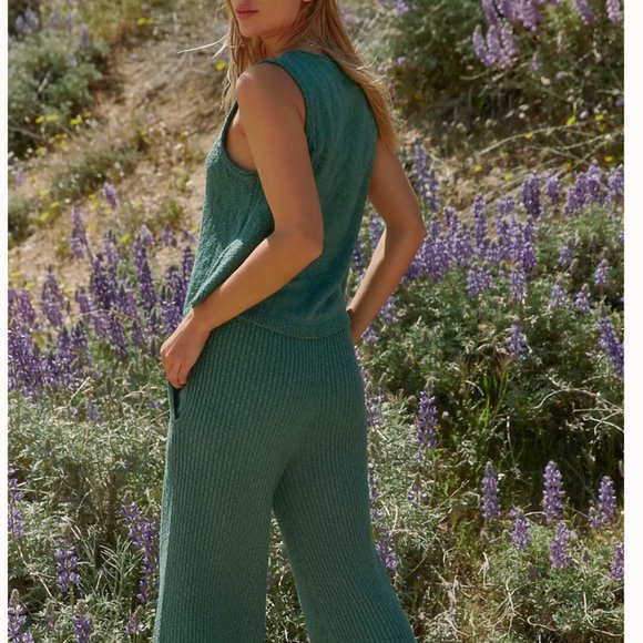 Free People Adelaide Sweater Set - Mermaid - Picture 3 of 6